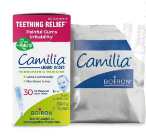 Boiron Camilia Teething Relief for Irritability, Painful Gums, 30 Liquid Doses .034 fl oz, for Childrens Health