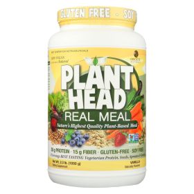 GENCEUTIC NATURALS PLANT HEAD Real Meal - Vanilla - 2.3 Lb #