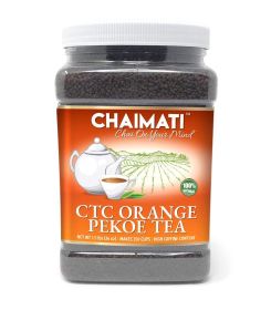 CHAIMATI – CTC Orange Pekoe Black Tea – Malty Awakening Tea – Strong Flavor/Smooth undertones, High in Caffeine,  Makes for 350 Cups – Easy to Store #