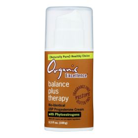 ORGANIC EXCELLENCE BALANCE PLUS THERAPY Bio-identical Progesterone Cream With Phytoestrogens - 3 Oz#