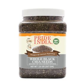 PRIDE OF INDIA Black Chia Seeds 24 oz #