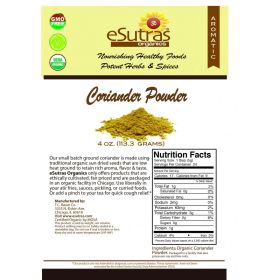 Coriander , ground, Organic (size 12 ounces: 5 pounds)