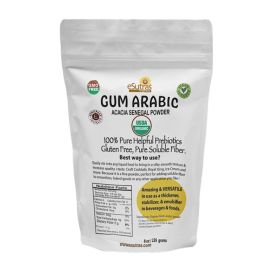 Acacia Gum, Gum Arabic Powder,Organic (size 12 ounces: 8 ounces)