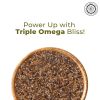 PRIDE OF INDIA Organic -Triple Omega Superseed Mix, Protein, Fiber, Calcium, Iron, Omega-3, Omega-6, Thiamin Rich w/Chia Flax & Sesame Seeds,#